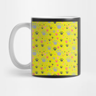 Paw yellow pattern Mug